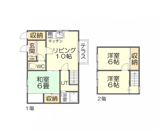 一棟二戸建（手稲区富丘2条5丁目）の物件間取画像